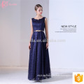 Guangzhou lange elegante rote beste Qualität A-line ärmellose Chiffon OEM Services Brautjungfer Kleid